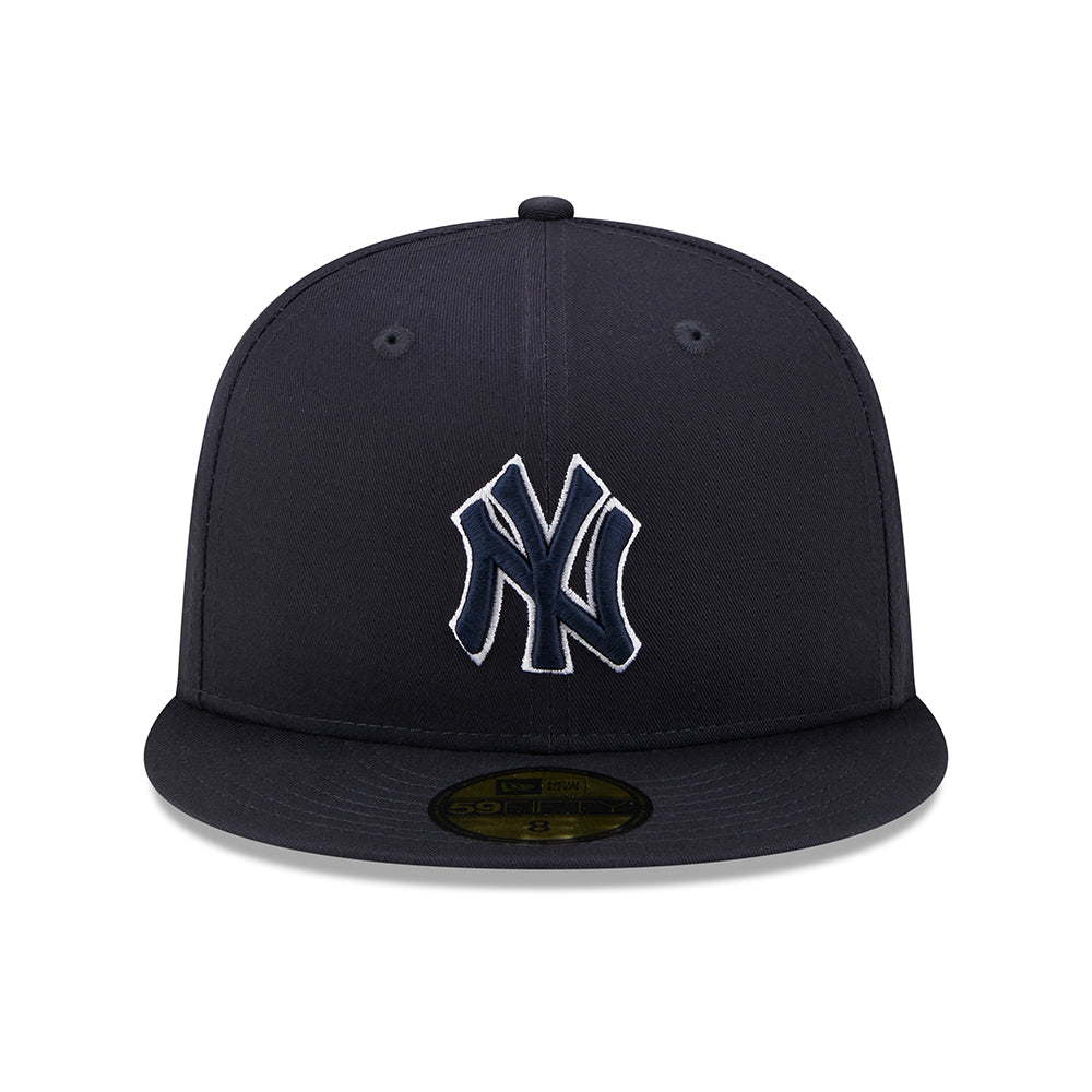 New Era 59FIFTY New York Yankees Baseball Cap - MLB Team Outline - Marineblau-Weiß