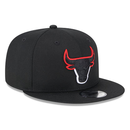 New Era 9FIFTY Chicago Bulls Snapback Cap - NBA Split Logo - Schwarz