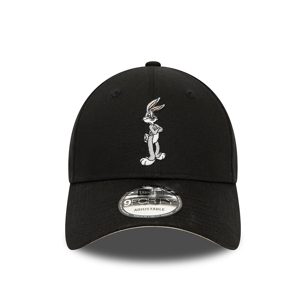 New Era 9FORTY Bugs Bunny Baseball Cap - Looney Tunes Character - Schwarz