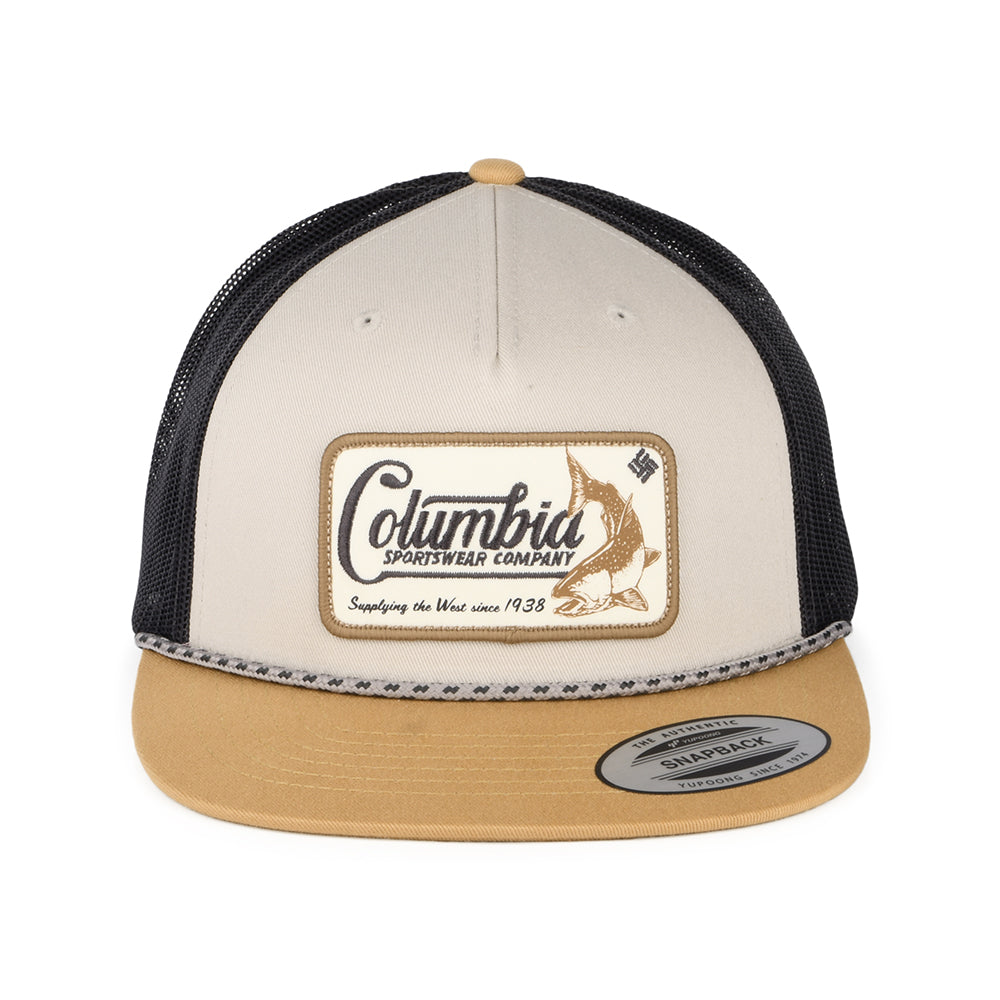 Columbia West Fish mit flachem Visier Trucker Cap - Steingrau-Kamel-Anthrazit