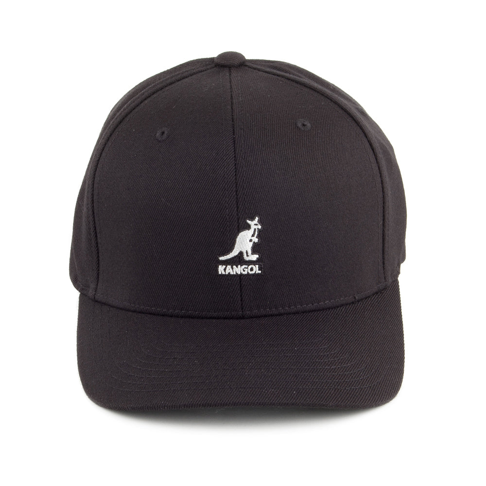 Kangol Flexfit Baseball Cap aus Wolle - Schwarz