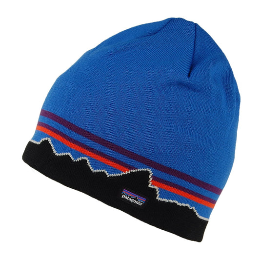 Patagonia Fitz Roy Recycelte Beanie Mütze Boulders - Blau