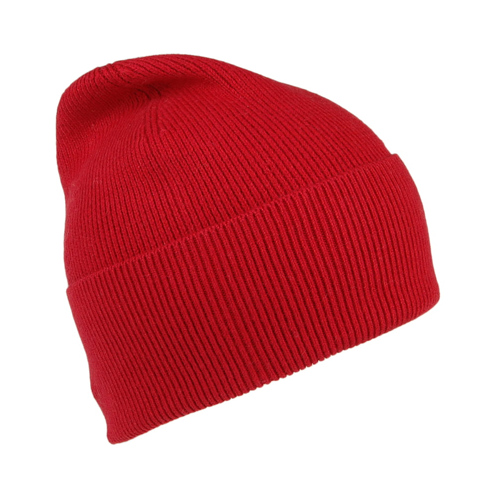 Tommy Hilfiger Essential Knit Beanie Mütze aus Baumwoll-Kaschmir - Rot