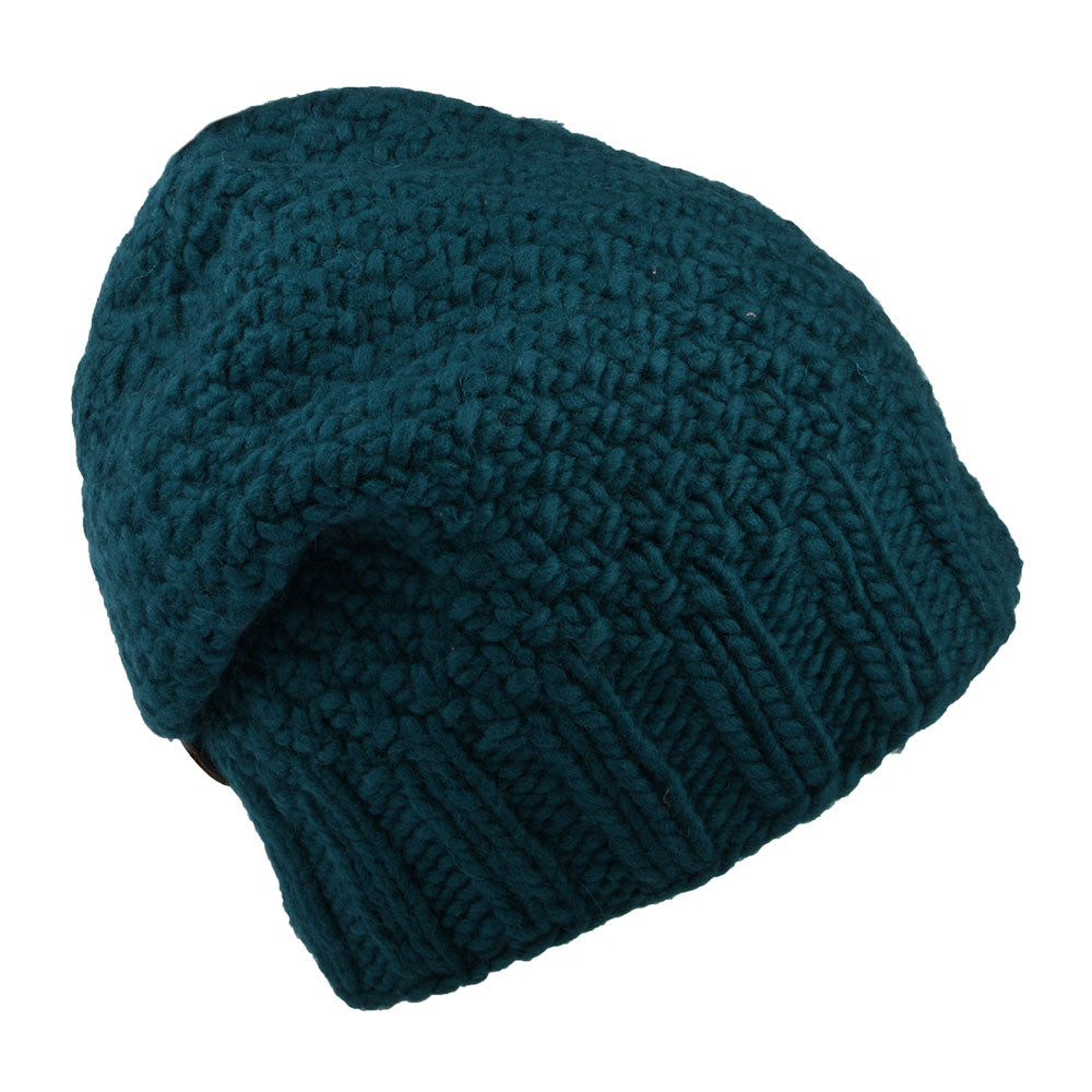 Kusan Button Down Beanie Mütze - Petrol