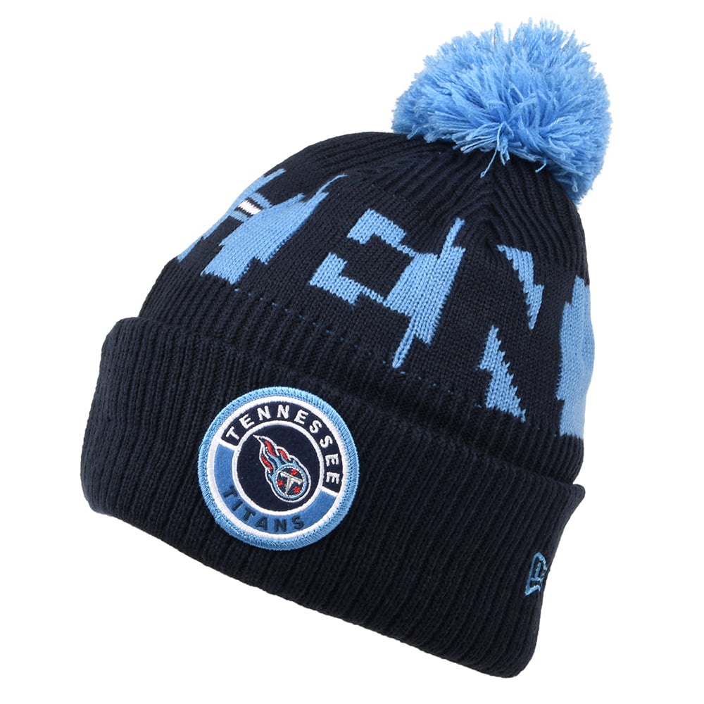 New Era Tennessee Titans Bommelmütze NFL On Field Sport Knit - Marineblau-Blau