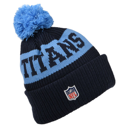 New Era Tennessee Titans Bommelmütze NFL On Field Sport Knit - Marineblau-Blau