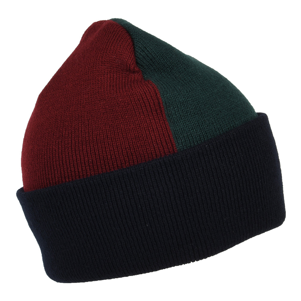 Carhartt WIP Triple Beanie Mütze - Marineblau-Grün-Weinrot