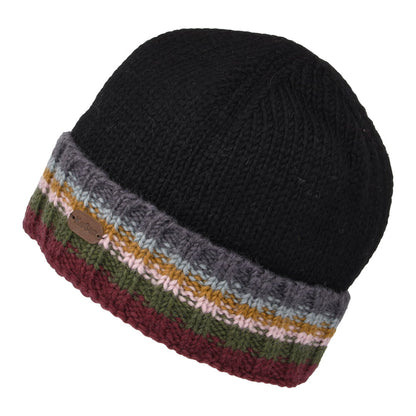 Kusan Turn Up Cuff Beanie Mütze Strick - Schwarz