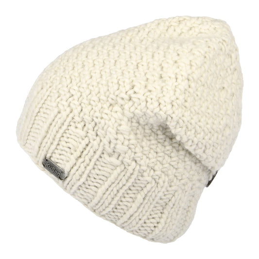 Kusan Button Down Beanie Mütze - Hellbeige