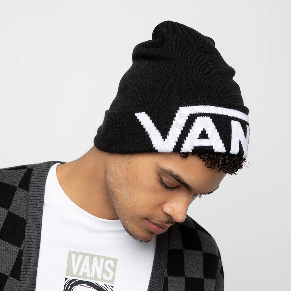 Vans Unisex Drop V Beanie Mütze mit Umschlag - Schwarz