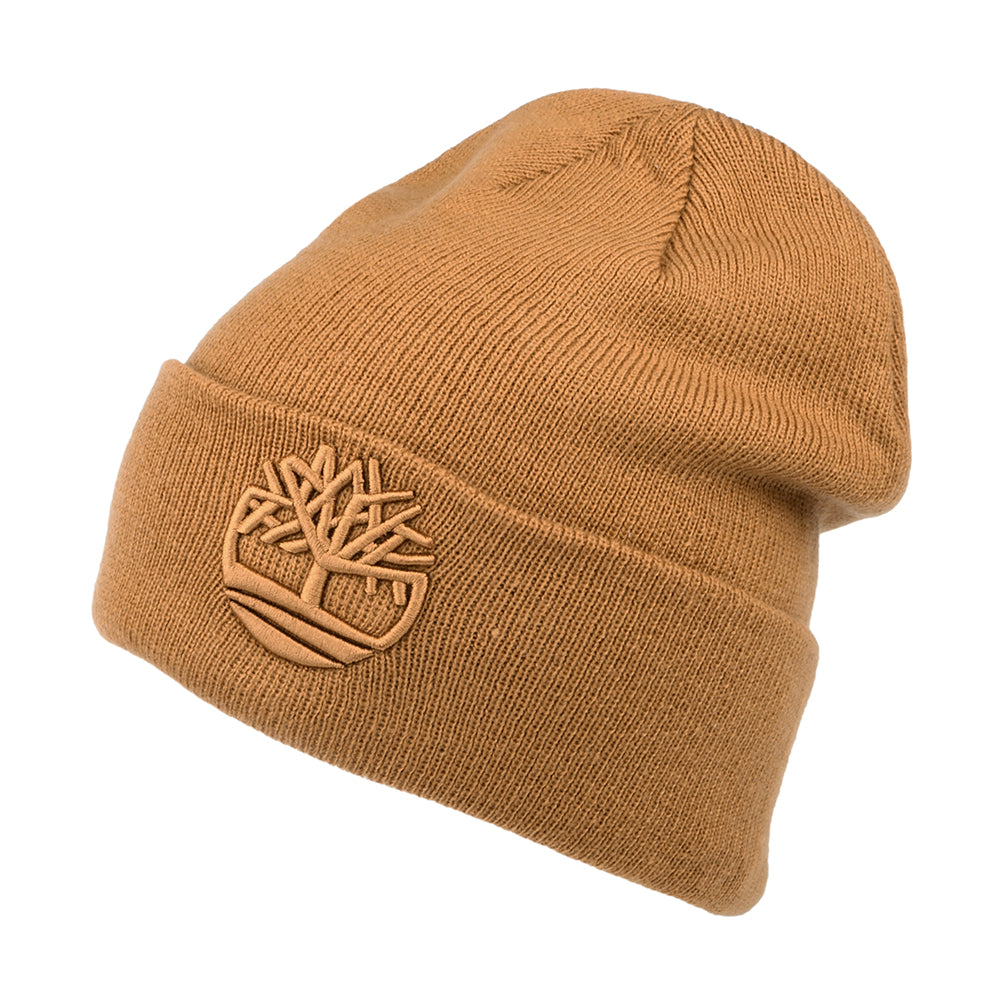 Timberland Tonal 3D Stickerei Beanie Mütze - Weizen