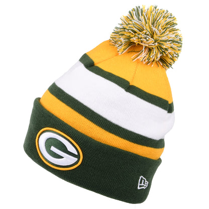 New Era mit Umschlag Green Bay Packers Bommelmütze NFL Striped - Grün-Gelb