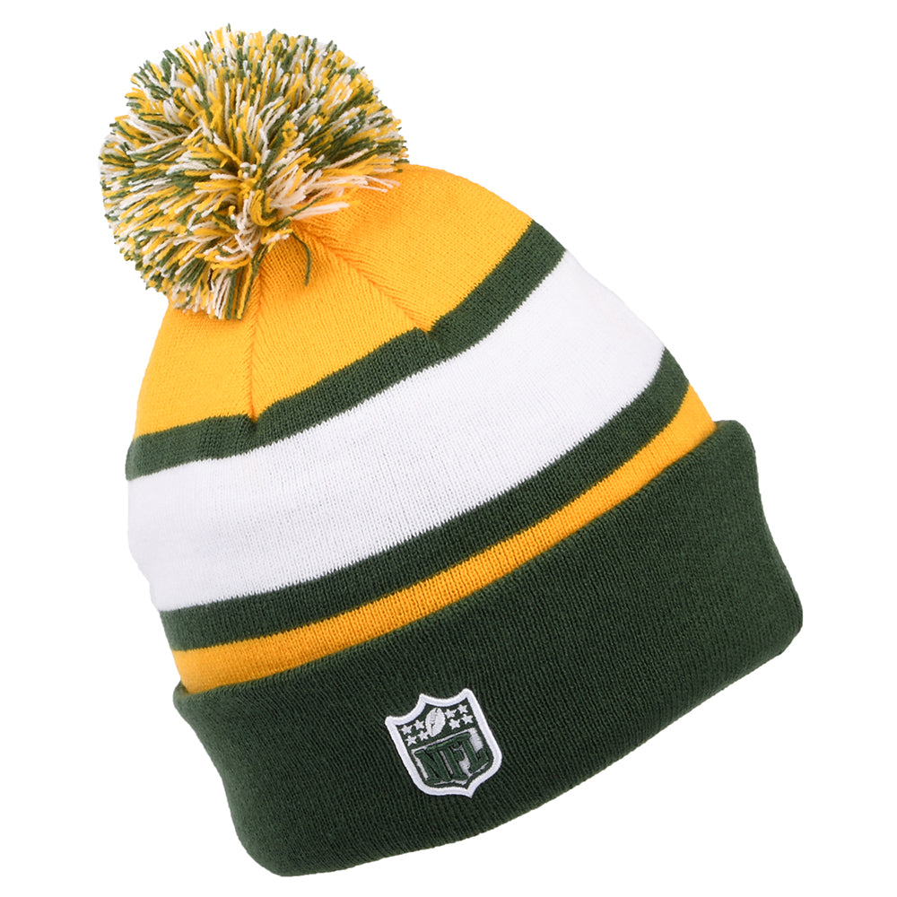 New Era mit Umschlag Green Bay Packers Bommelmütze NFL Striped - Grün-Gelb