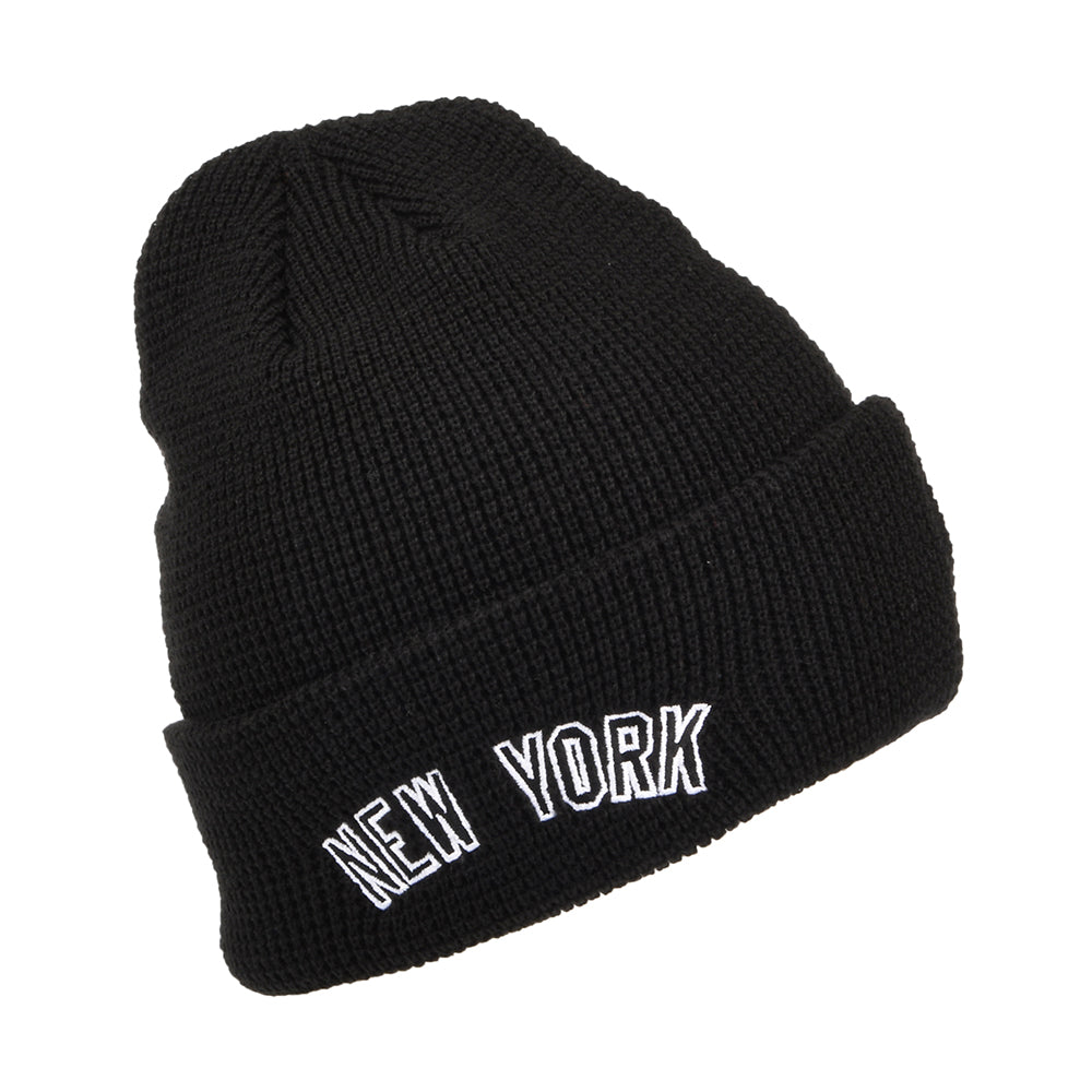 New Era mit Umschlag New York Yankees Beanie Mütze MLB Pop Outline - Schwarz