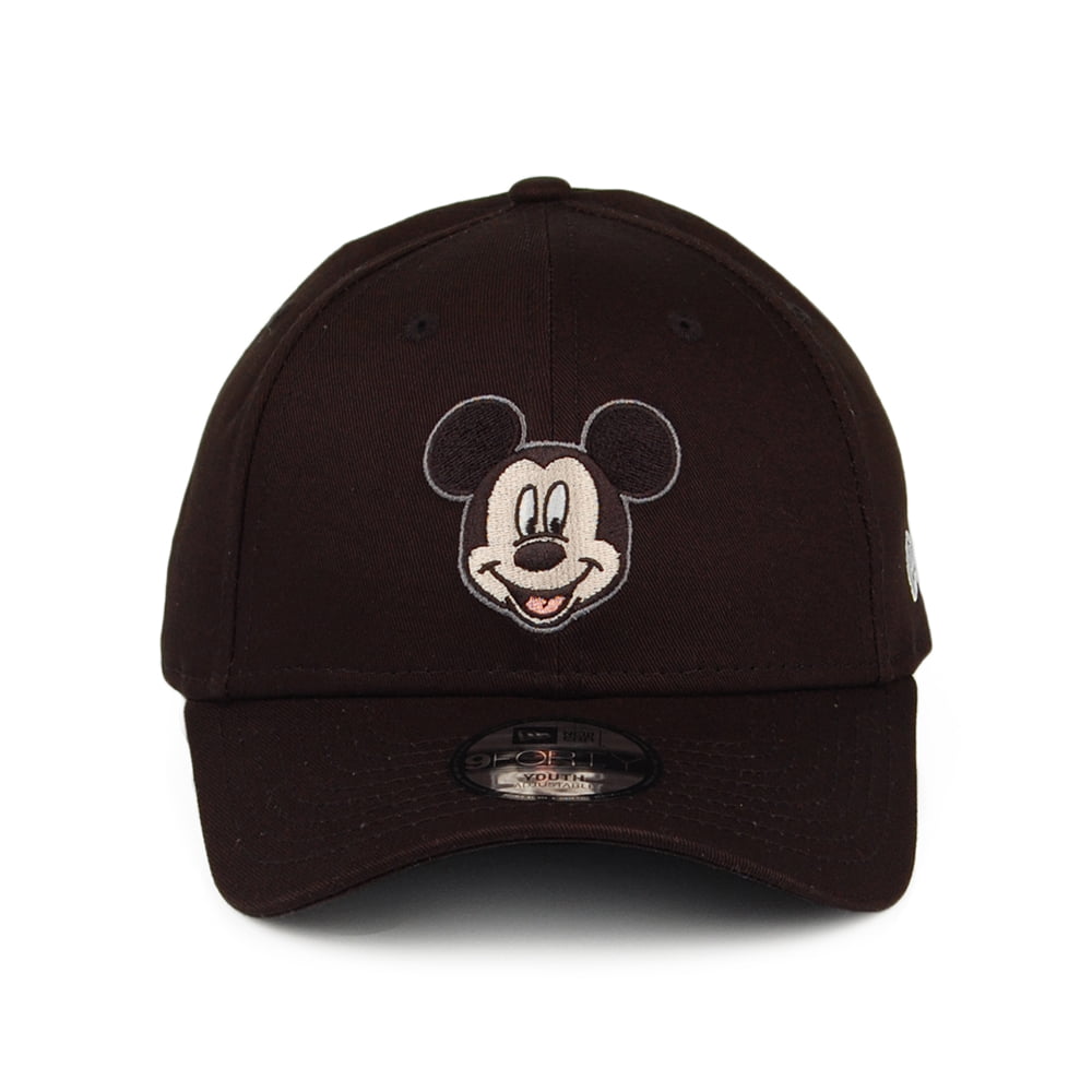 New Era Kinder 9FORTY Mickey Mouse Baseball Cap - Schwarz