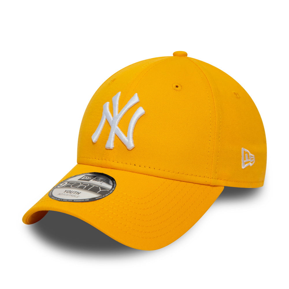 New Era Kinder 9FORTY New York Yankees Baseball Cap - MLB League Essential - Gelb