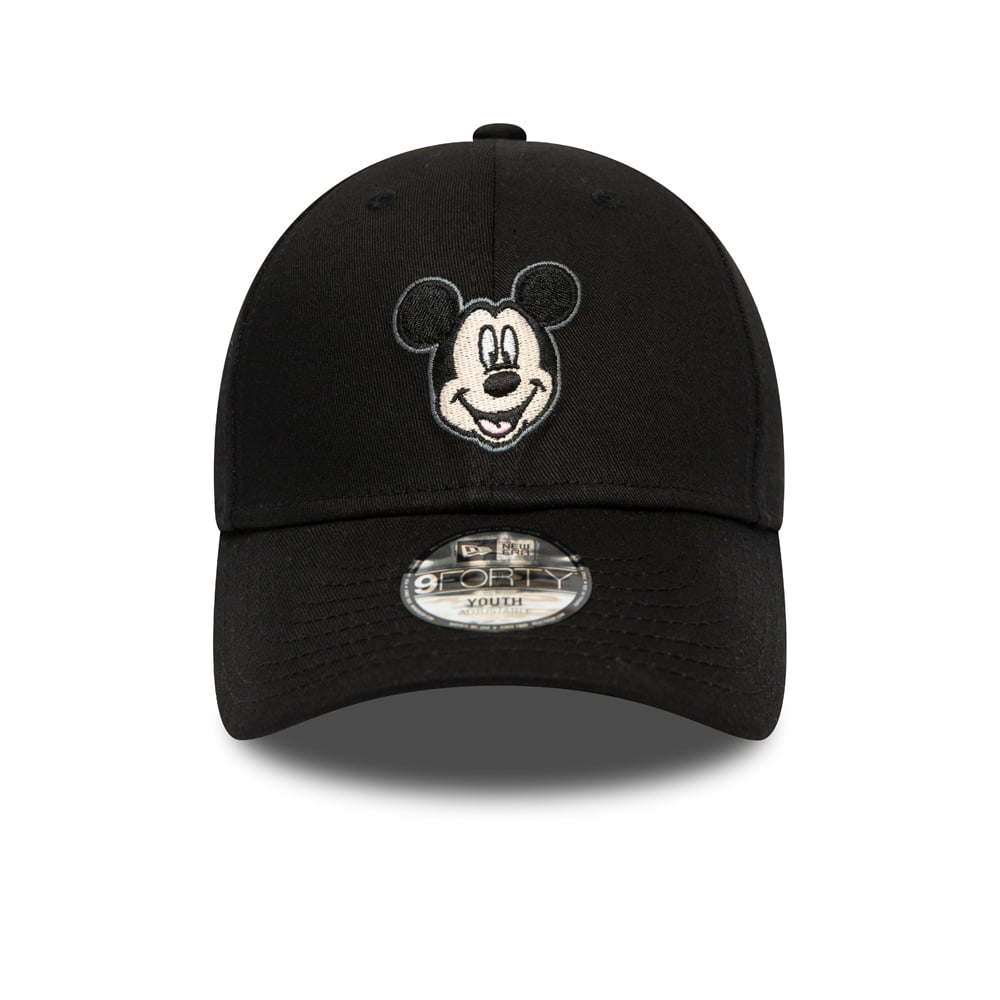 New Era 9FORTY Mickey Mouse Baseball Cap Disney Character Face - Schwarz