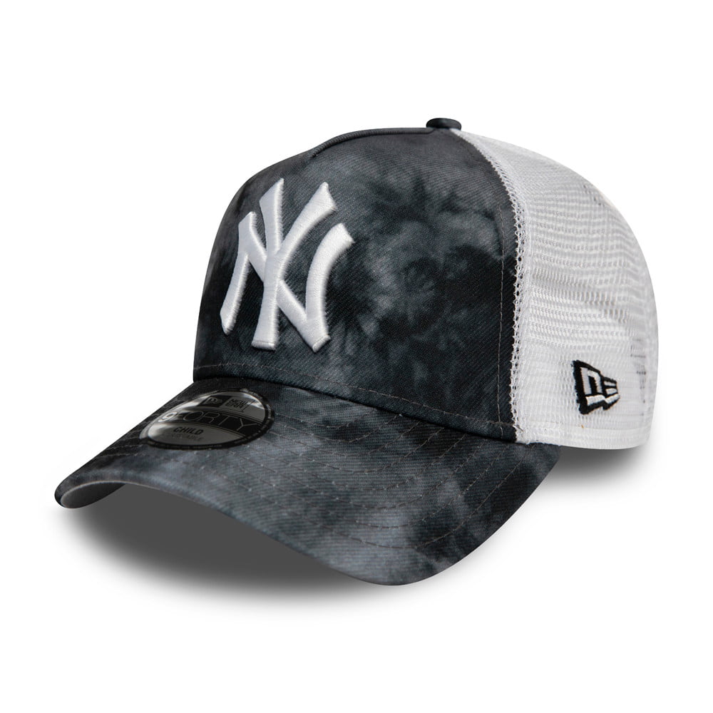 New Era Kinder 9FORTY New York Yankees Trucker Cap - MLB Tie Dye - Schwarz