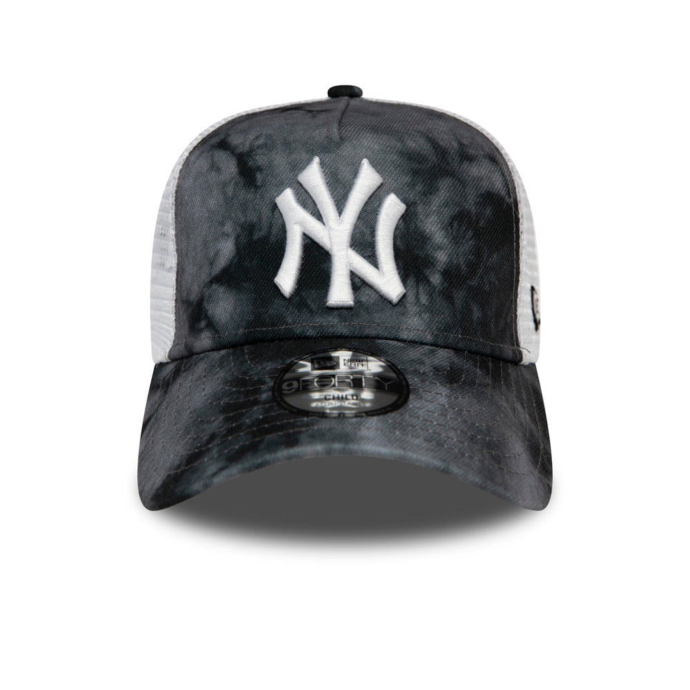 New Era Kinder 9FORTY New York Yankees Trucker Cap - MLB Tie Dye - Schwarz