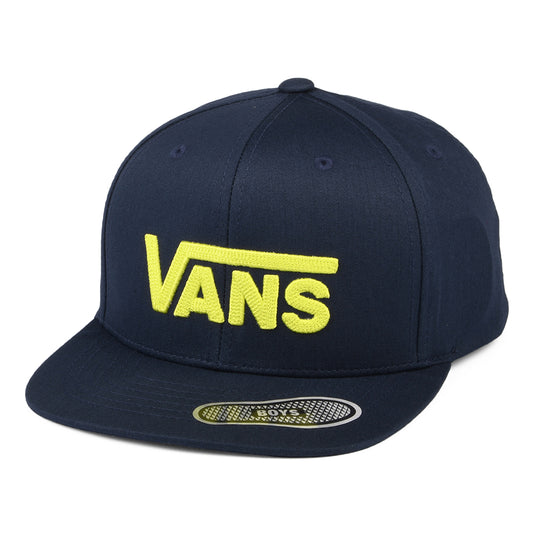 Vans Kinder Drop V II Snapback Cap - Marineblau-Neongelb