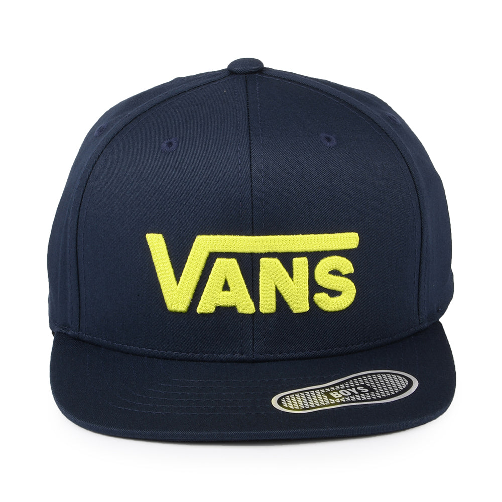 Vans Kinder Drop V II Snapback Cap - Marineblau-Neongelb