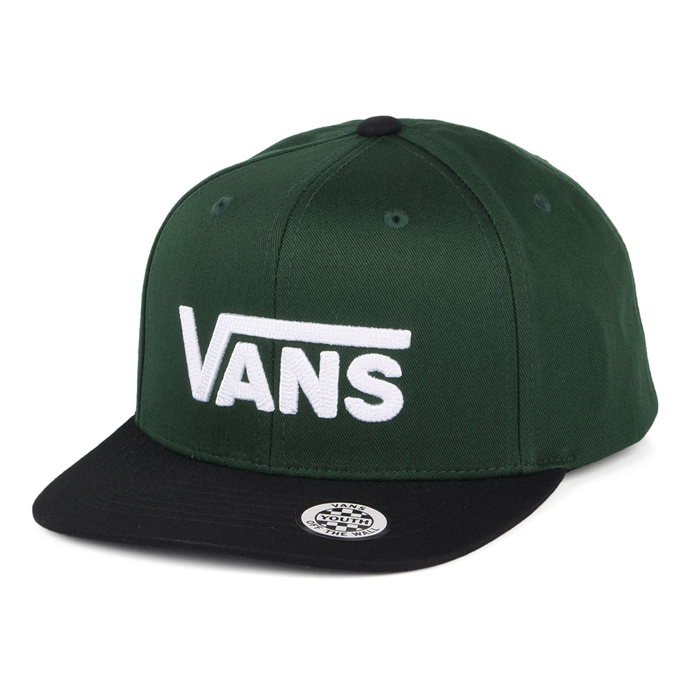 Vans Kinder Drop V II Snapback Cap - Waldgrün-Schwarz-Weiß