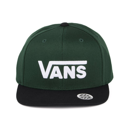 Vans Kinder Drop V II Snapback Cap - Waldgrün-Schwarz-Weiß