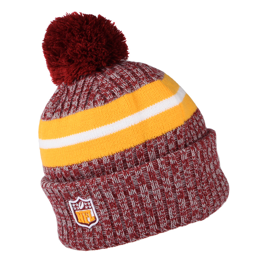 New Era Bommelmütze NFL Sideline Sport Knit - Burgunderrot-Gelb