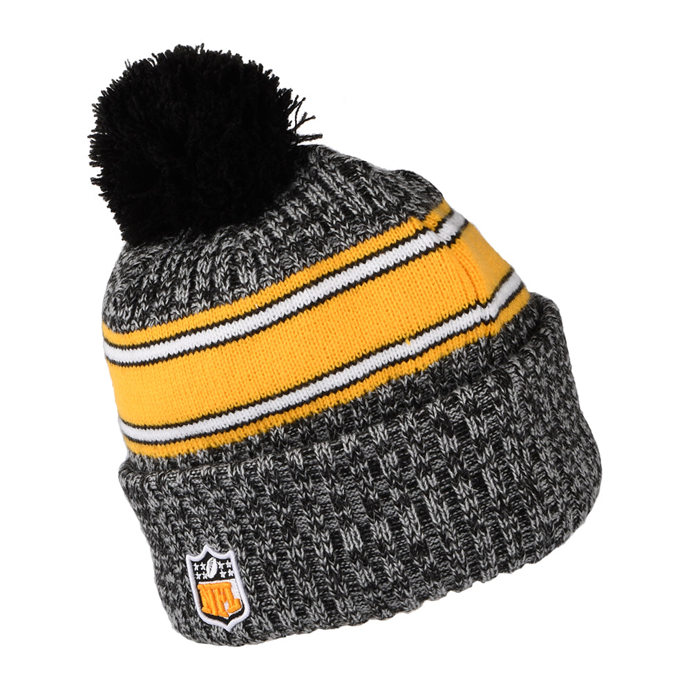 New Era Pittsburgh Steelers Bommelmütze NFL Sideline Sport Knit - Schwarz-Gelb