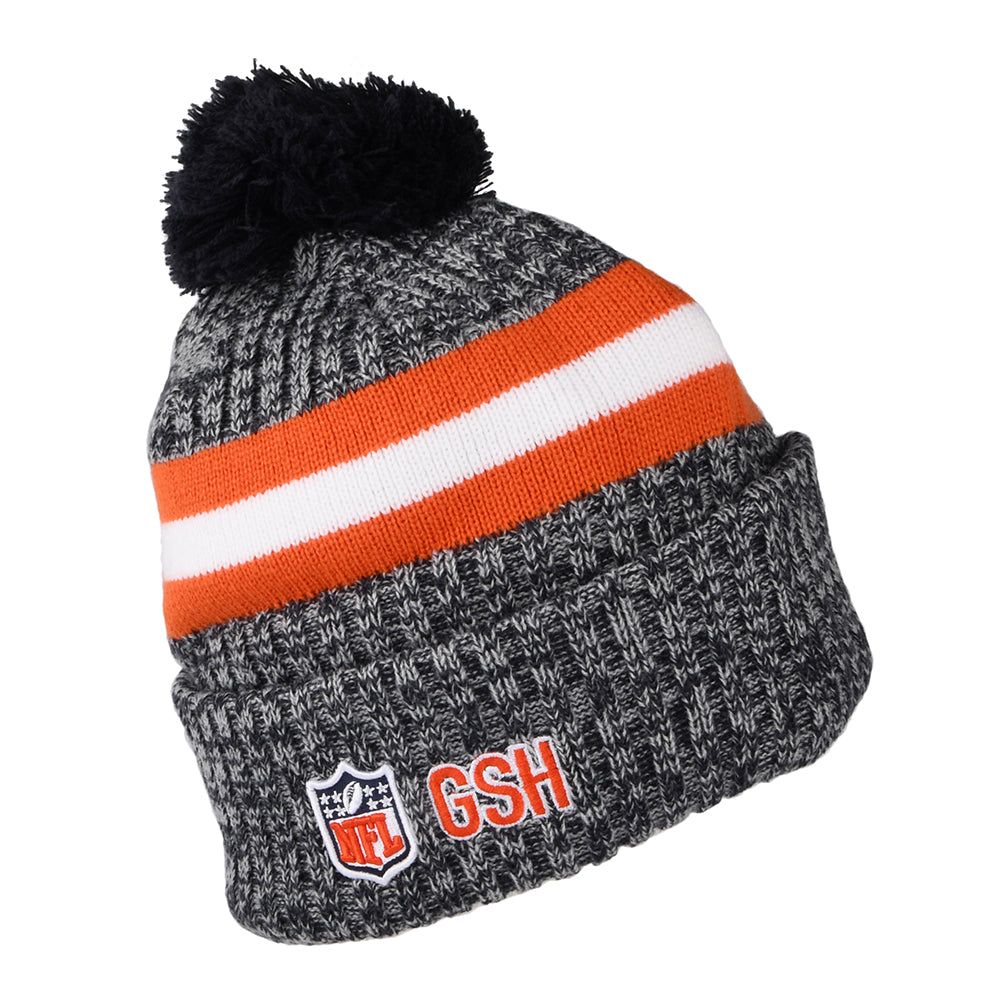 New Era Chicago Bears Bommelmütze NFL Sideline Sport Knit - Marineblau-Orange